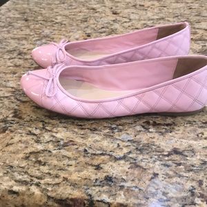 Delman pink quilted flats